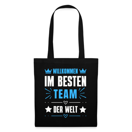 Stoffbeutel "Willkommen im besten Team der Welt" - Schwarz
