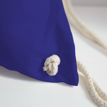 Turnbeutel "Ich bin der Grund, warum eure Tochter die Zeit vergisst." - Königsblau