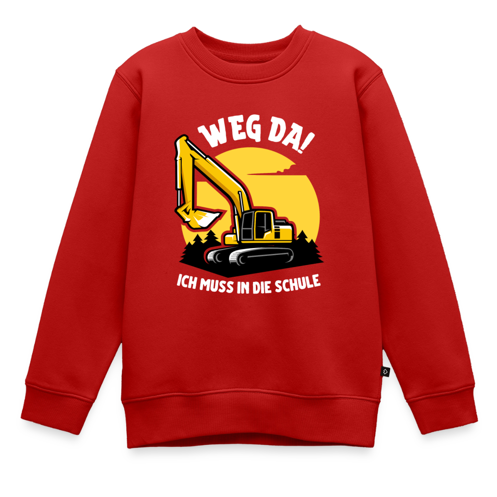 Kinder Pullover "Weg da! Ich muss in die Schule" - Rot