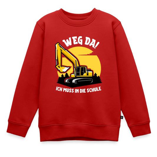 Kinder Pullover "Weg da! Ich muss in die Schule" - Rot