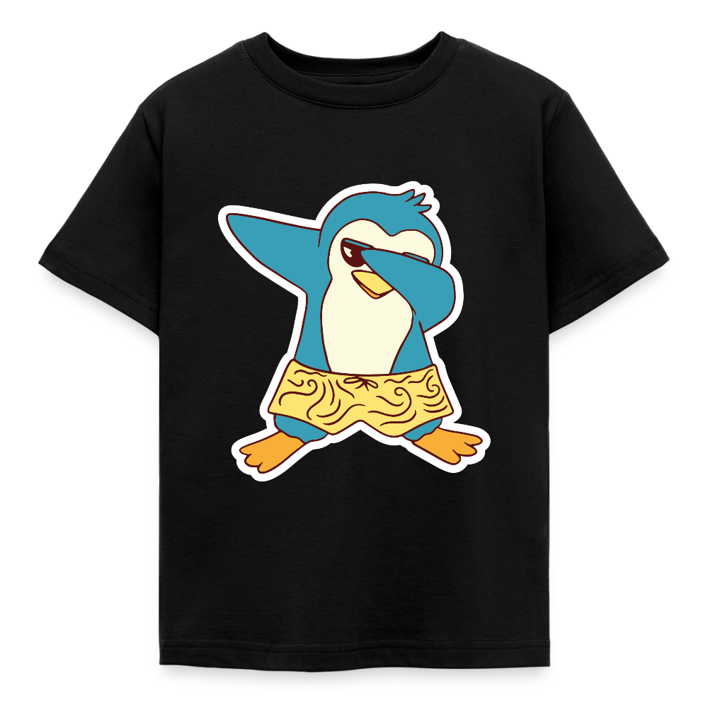 Kinder T-Shirt "Sommer Pinguin" - Schwarz