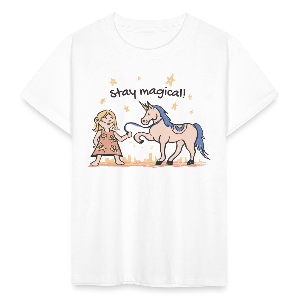 Kinder T-Shirt "Stay magical" - Weiß