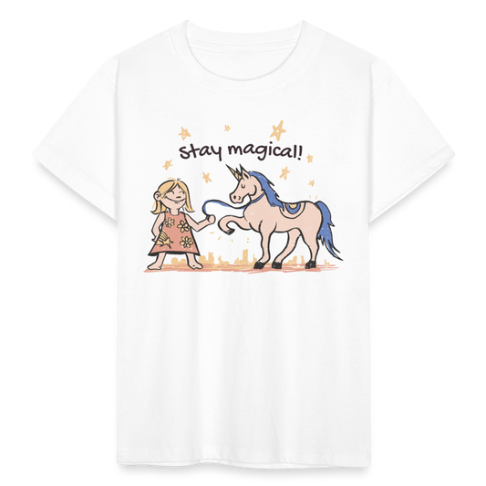 Kinder T-Shirt "Stay magical" - Weiß