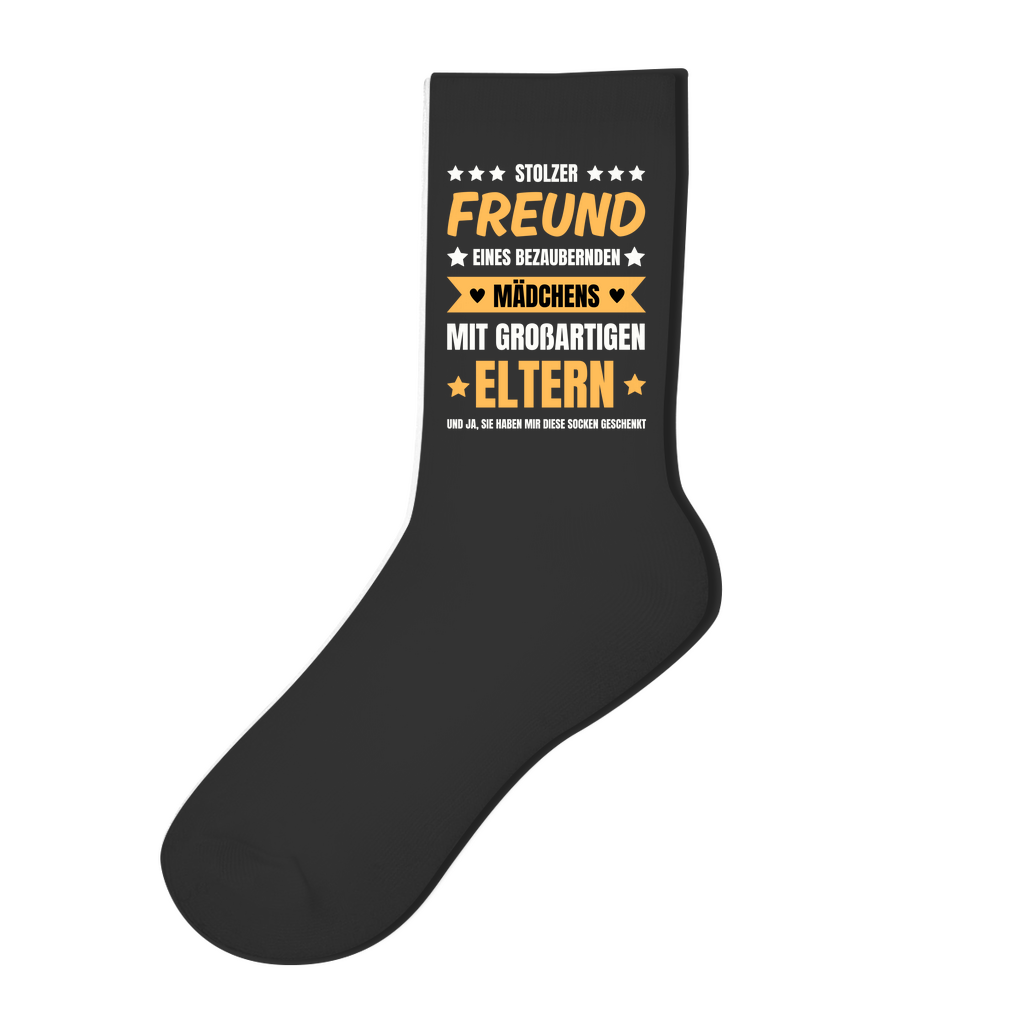 Socken "Stolzer Freund eines bezaubernden Mädchens"