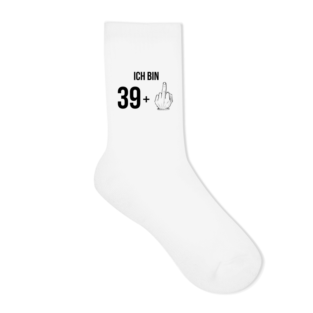 Socken "Ich bin 39 plus Mittelfinger"