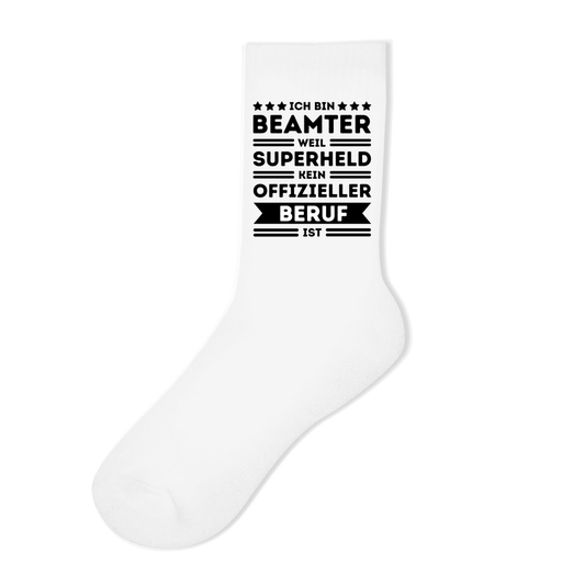 Socken "Beamter - weil Superheld kein offizieller Beruf ist"