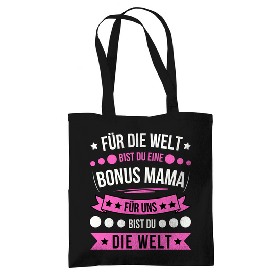 Tragetasche "Für die Welt bist du eine Bonusmama"