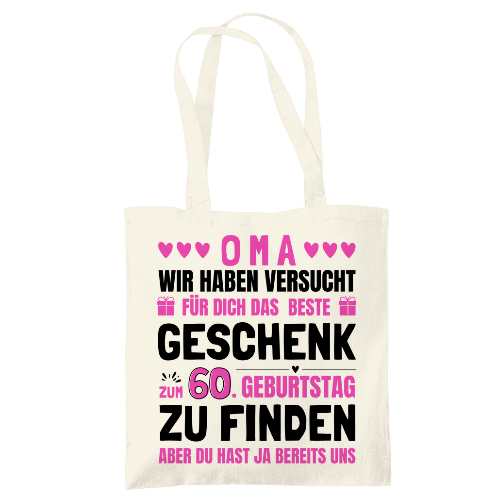 Tragetasche "Oma - Das beste Geschenk zum 60. Geburtstag"