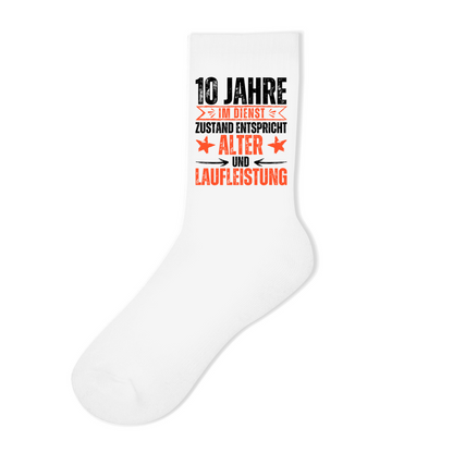 Socken "10 Jahre im Dienst"