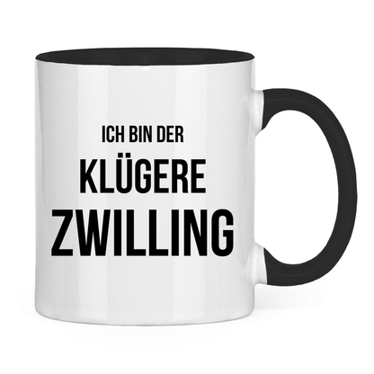 Tasse "Ich bin der klügere Zwilling"