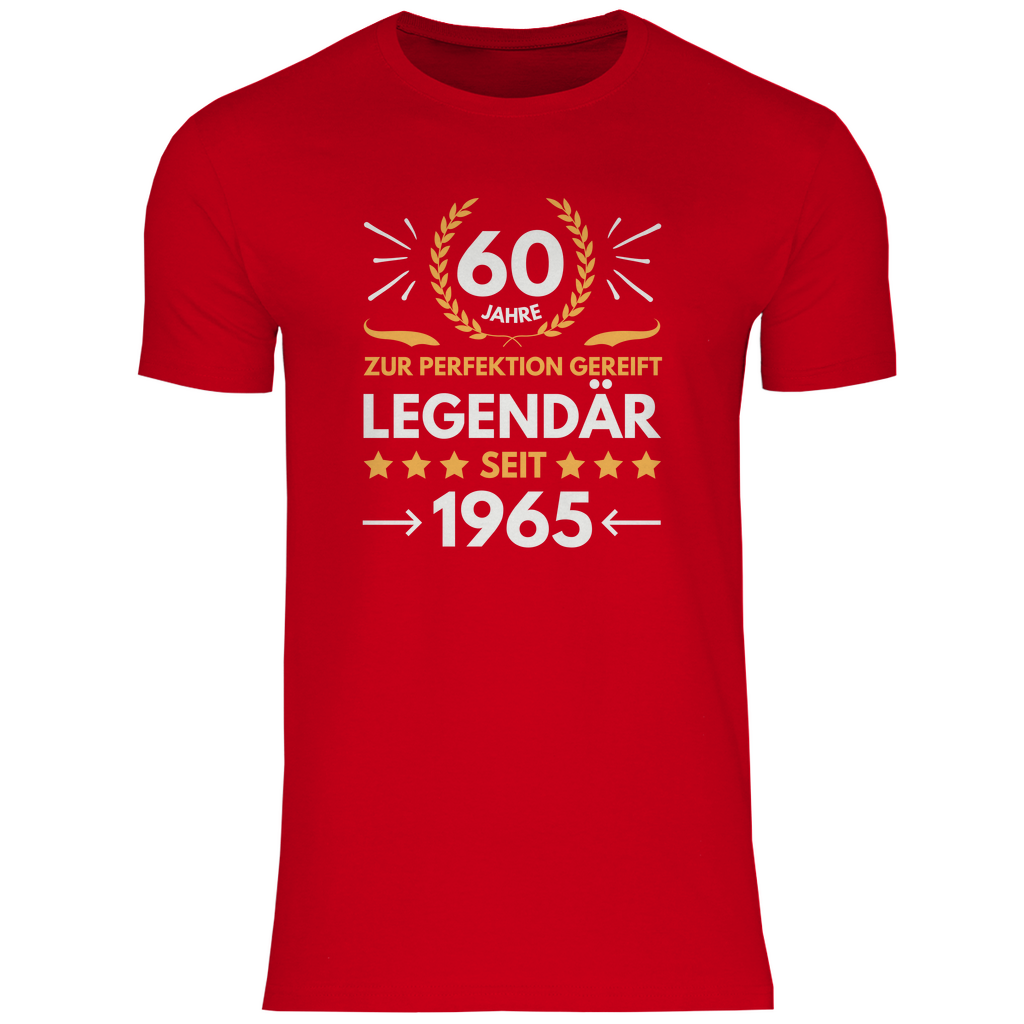 Herren T-Shirt "60. Geburtstag 1965" rot