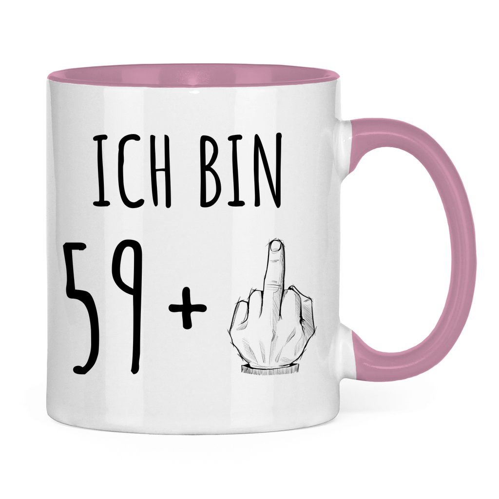 Tasse "Ich bin 59 plus Mittelfinger"