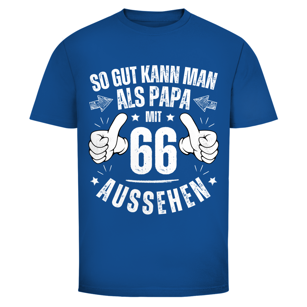 Herren T-Shirt "66. Geburtstag Papa" blau