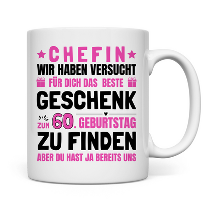 Geschenk Chefin 60. Geburtstag Tasse