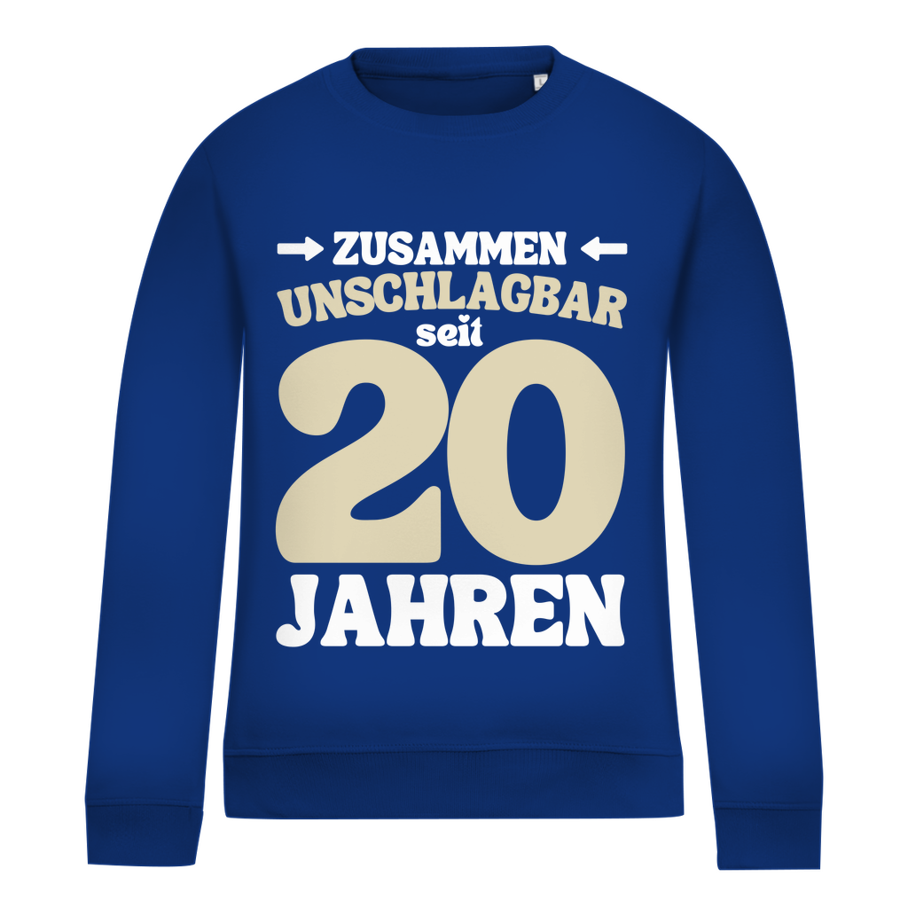 Damen Sweatshirt "Zusammen unschlagbar seit 20 Jahren" blau