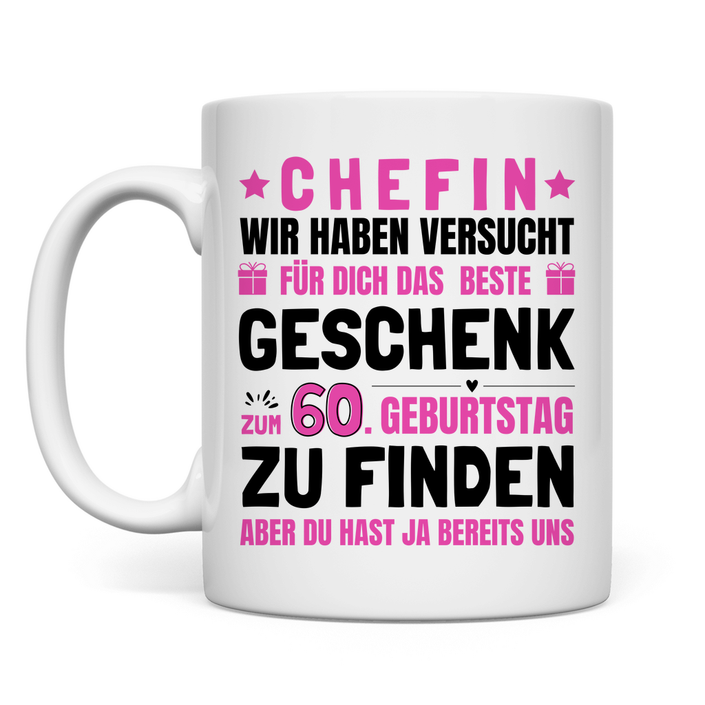 Geschenk Chefin 60. Geburtstag Tasse