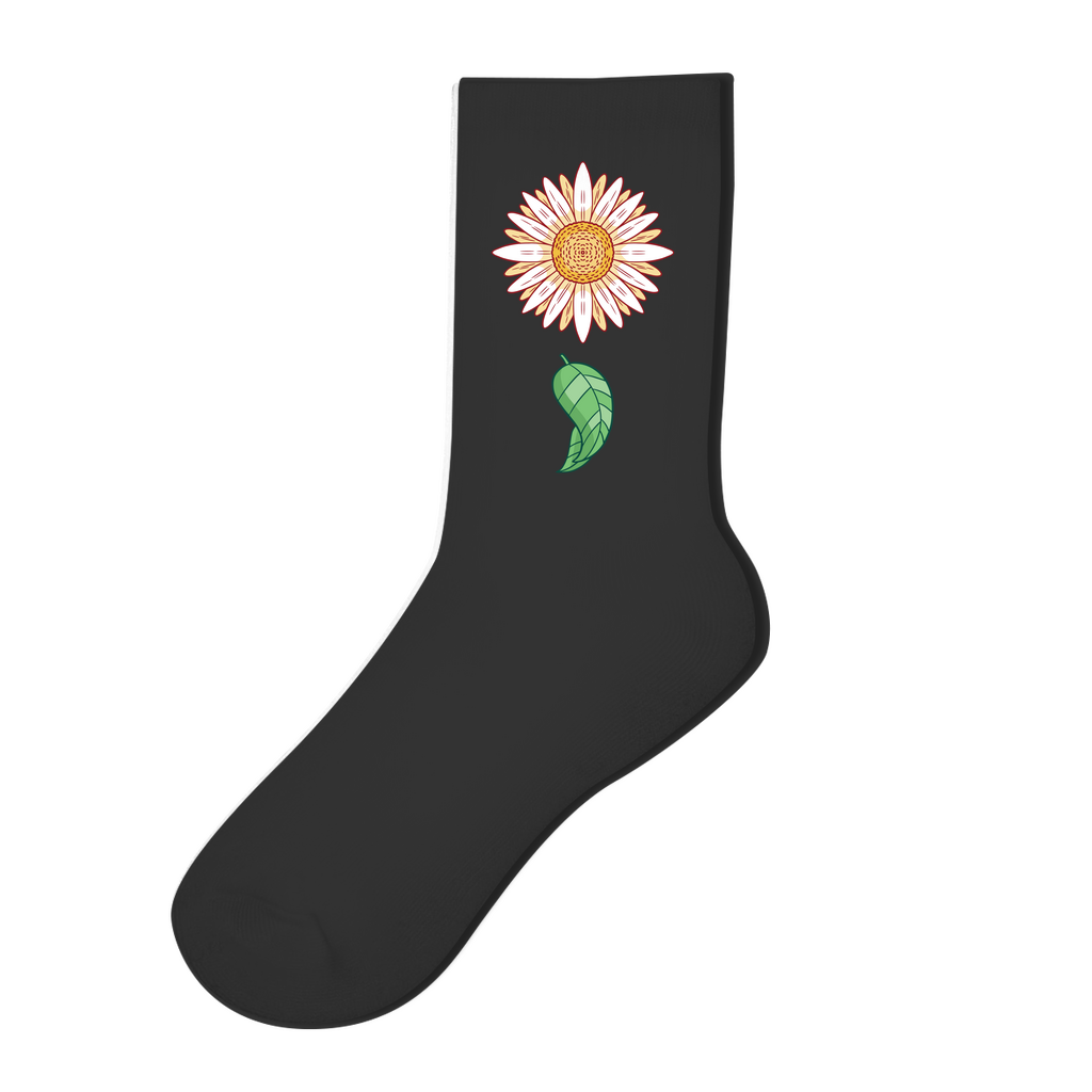 Socken "Gänseblümchen mit Blatt"