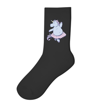 Socken "Tanzendes Einhorn" schwarz