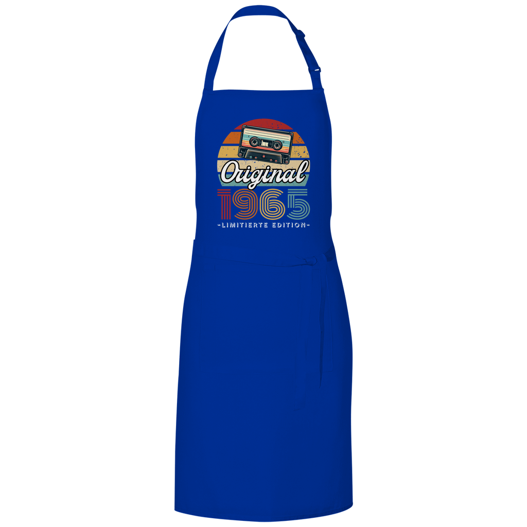 Grillschürze "Original 1965" (Kassetten Retro Stil) blau