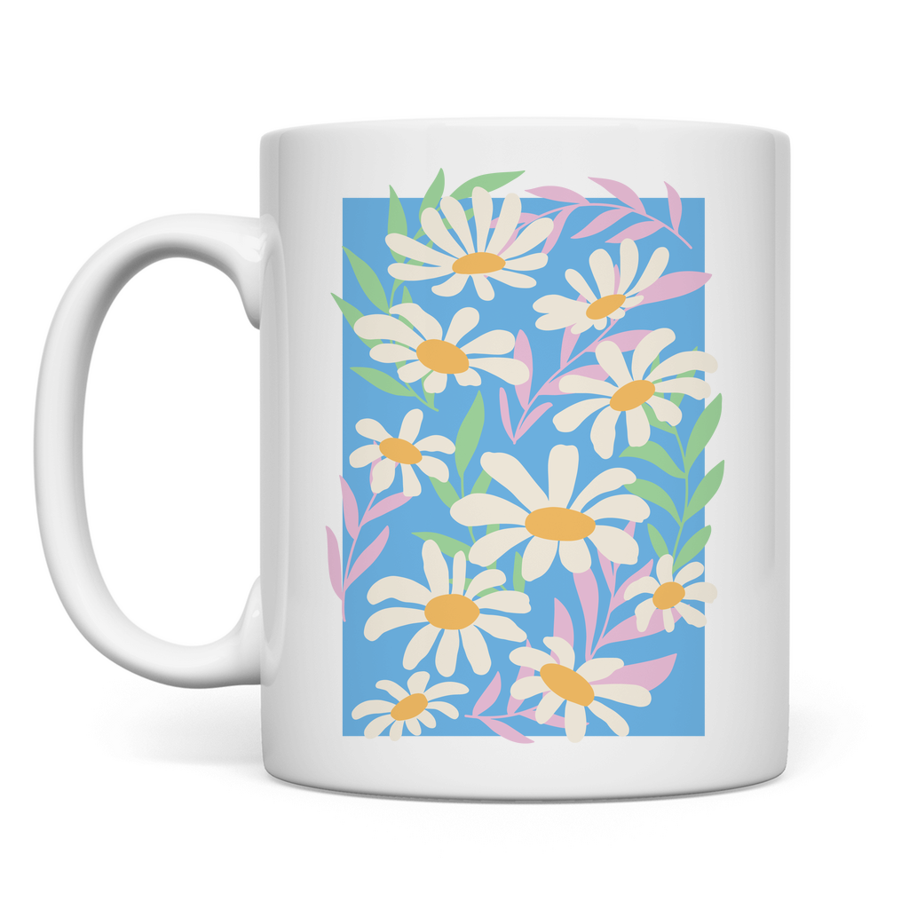 Tasse "Buntes Gänseblümchen Motiv"