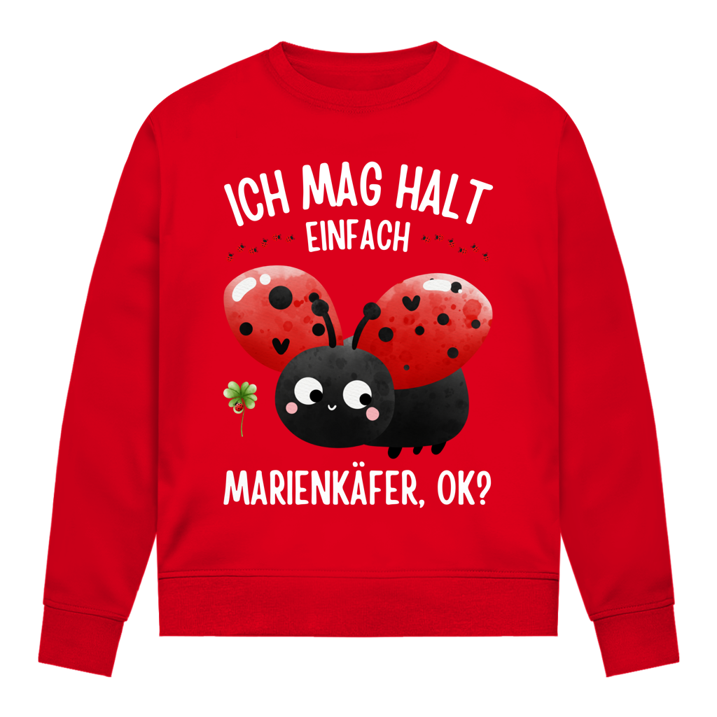 Marienkäfer Pullover Damen "Ich mag halt einfach Marienkäfer, ok?" rot