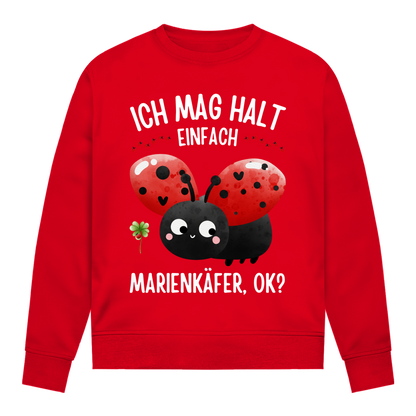Marienkäfer Pullover Damen "Ich mag halt einfach Marienkäfer, ok?" rot
