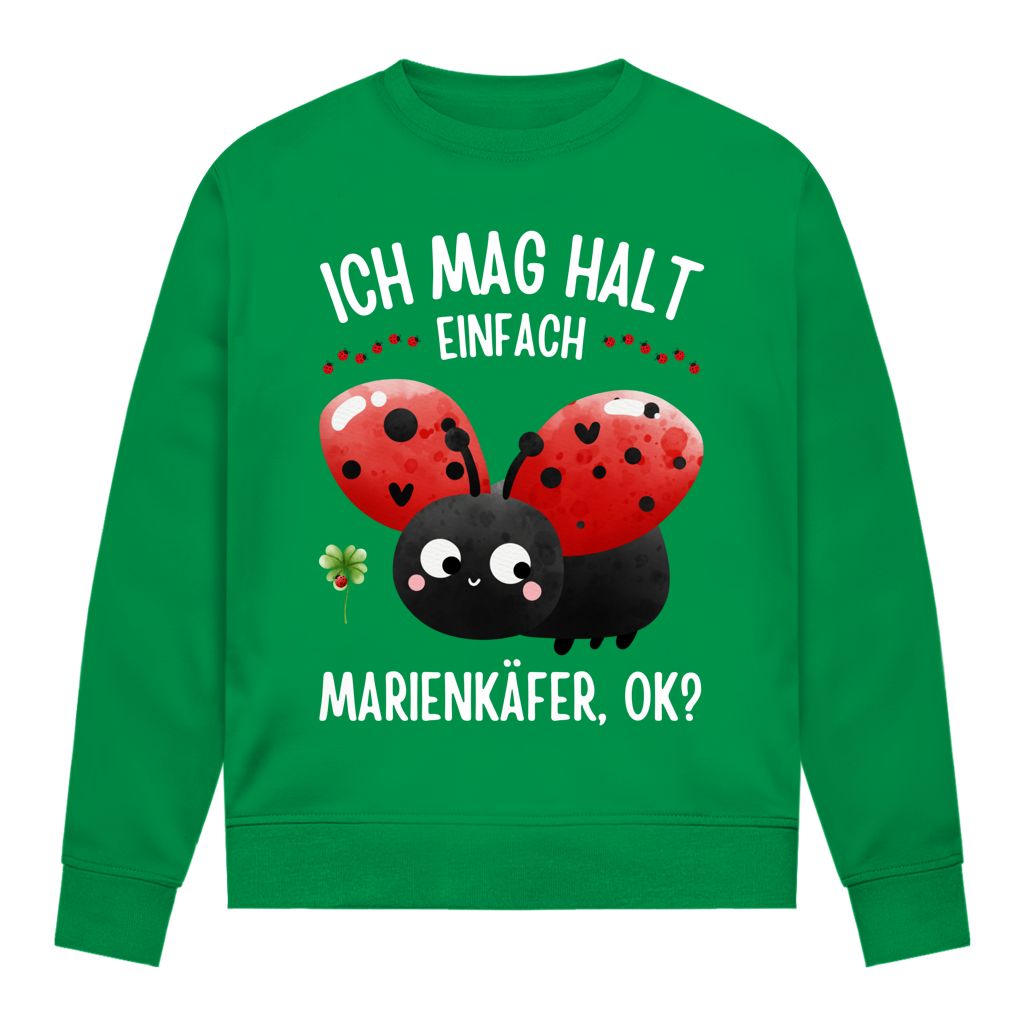Marienkäfer Pullover Damen "Ich mag halt einfach Marienkäfer, ok?" grün