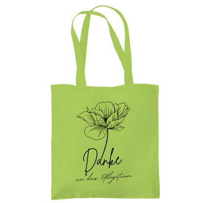 Tragetasche "Danke an das Pflegeteam" grün