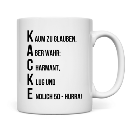 Tasse "Endlich 50 - Kaum zu glauben"