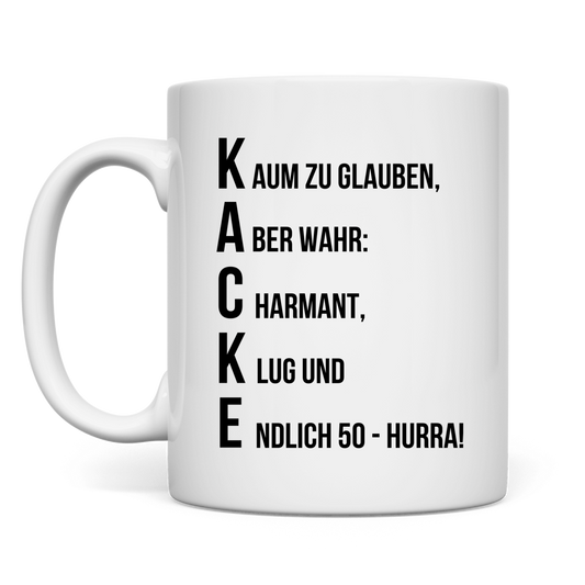Tasse "Endlich 50 - Kaum zu glauben"
