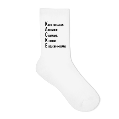 Socken "Endlich 50 - Kaum zu glauben"