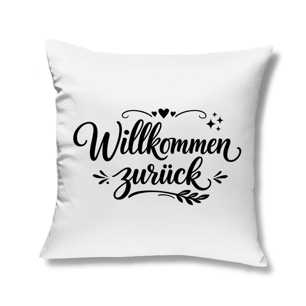 Sofakissen "Willkommen zurück" (Herzliches Design)