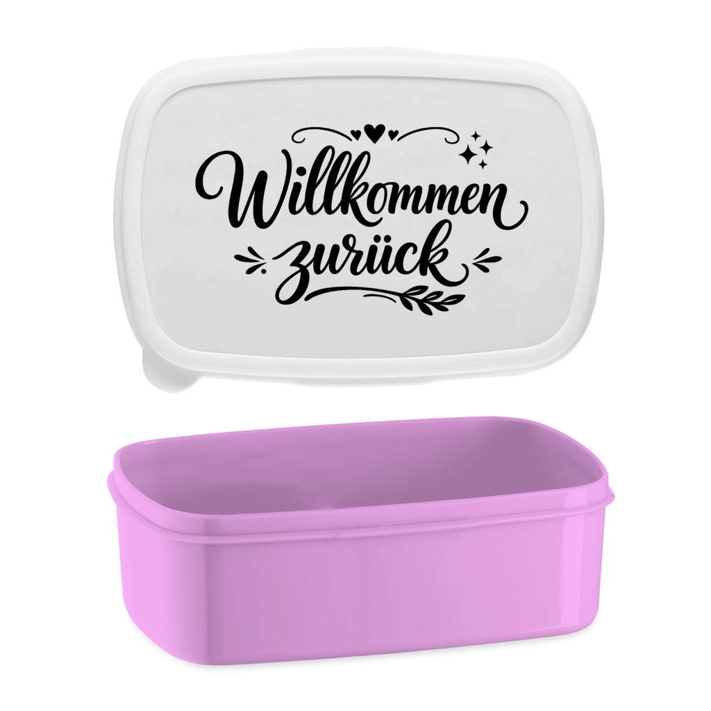 Lunchbox "Willkommen zurück" (Herzliches Design)