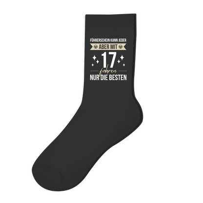 Socken "Führerschein kann jeder, aber mit 17 fahren nur die besten"