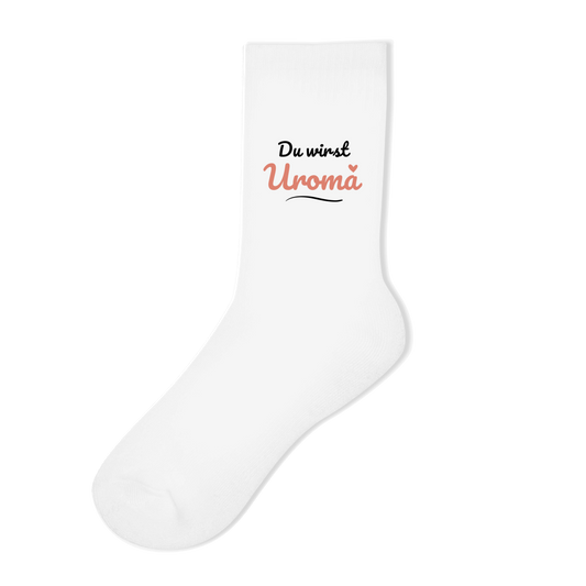 Socken "Du wirst Uroma" (Kleines Herz)