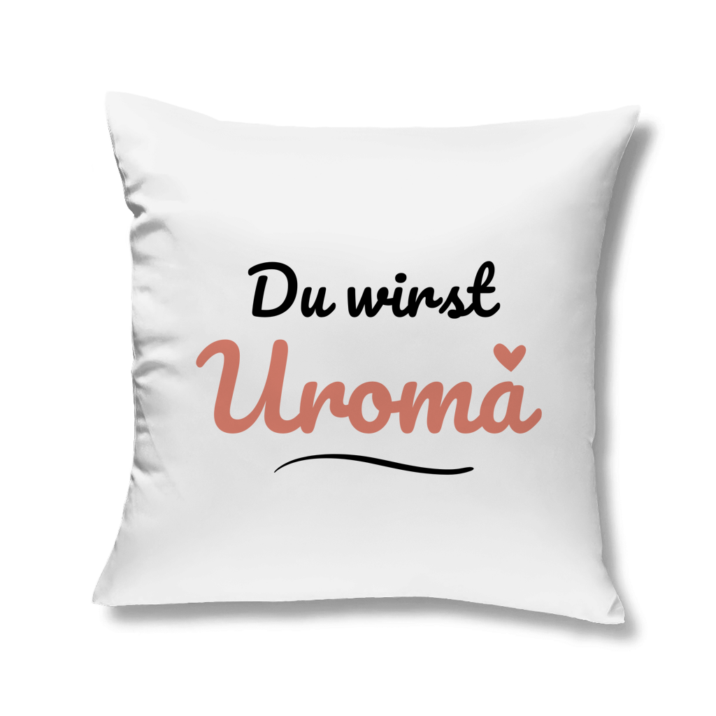 Sofakissen "Du wirst Uroma" (Kleines Herz)