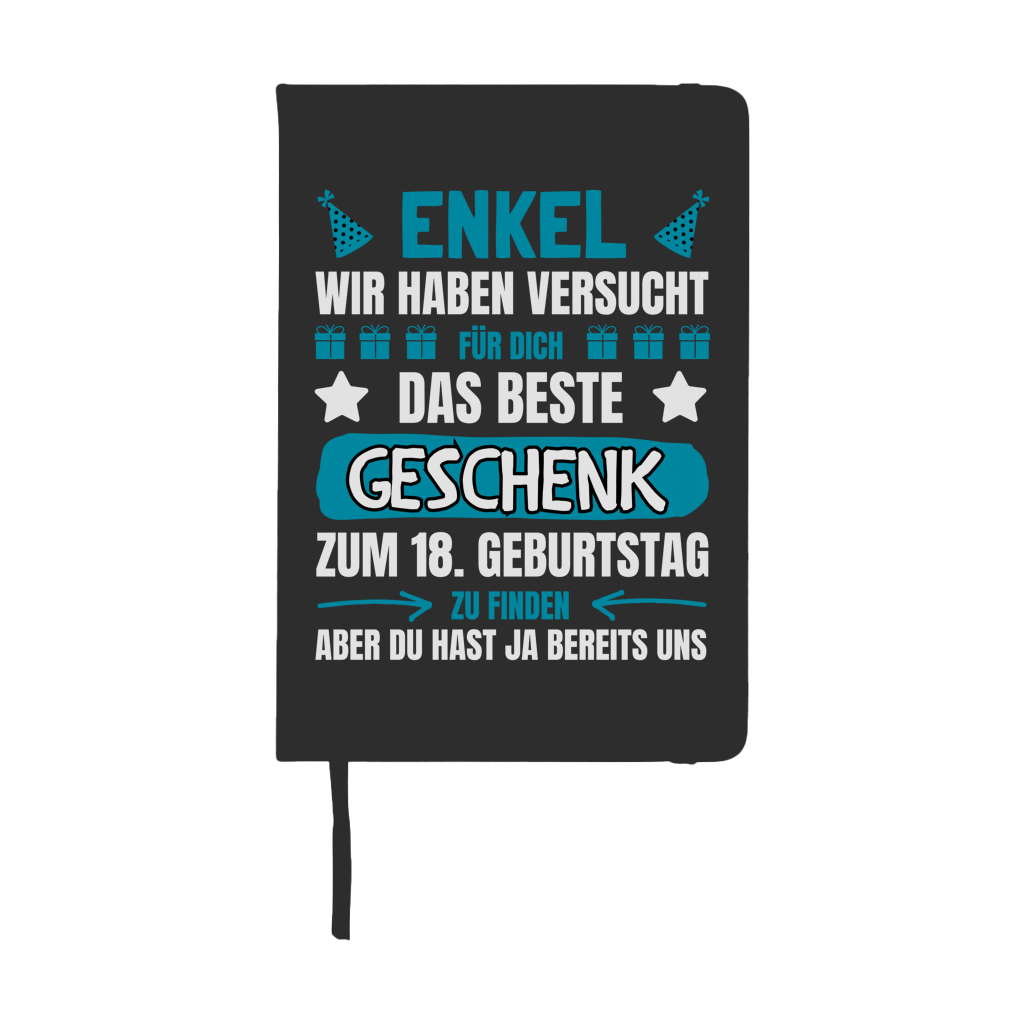 Notizbuch "Enkel - das beste Geschenk zum 18. Geburtstag"