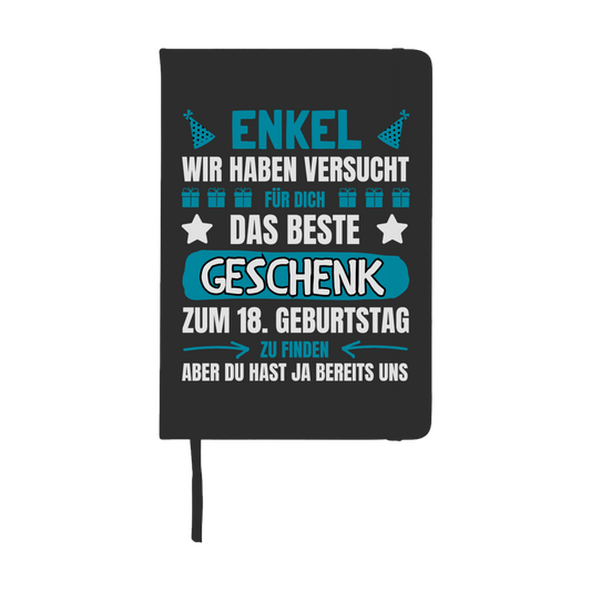 Notizbuch "Enkel - das beste Geschenk zum 18. Geburtstag"