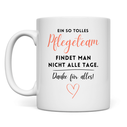 Tasse "Danke an tolles Pflegeteam" Rückseite