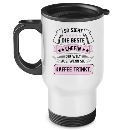 Edelstahl-Thermobecher "Die beste Chefin" (Kaffee)