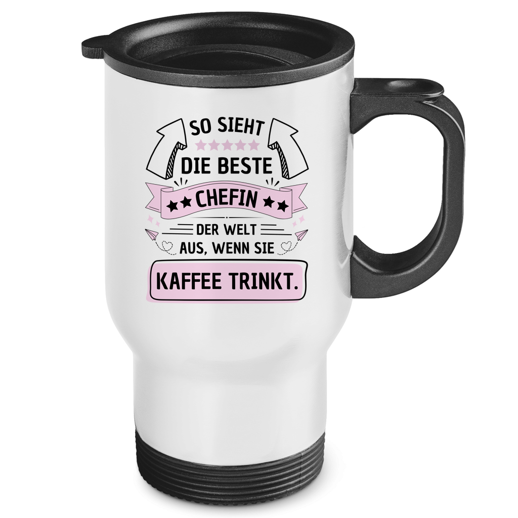 Edelstahl-Thermobecher "Die beste Chefin" (Kaffee)