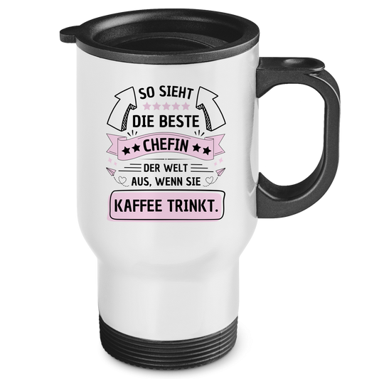 Edelstahl-Thermobecher "Die beste Chefin" (Kaffee)