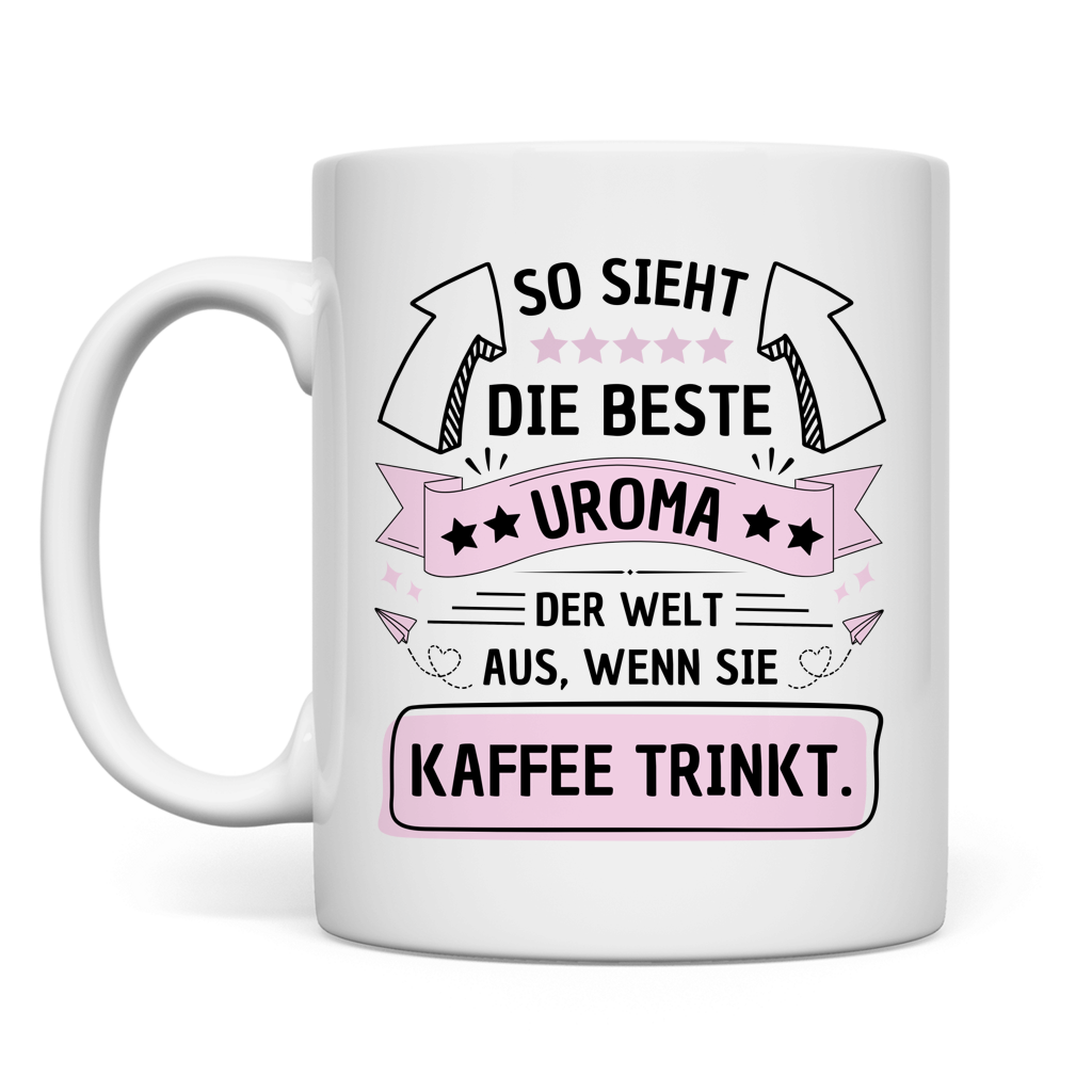 Tasse "Die beste Uroma" (Kaffee) Rückseite