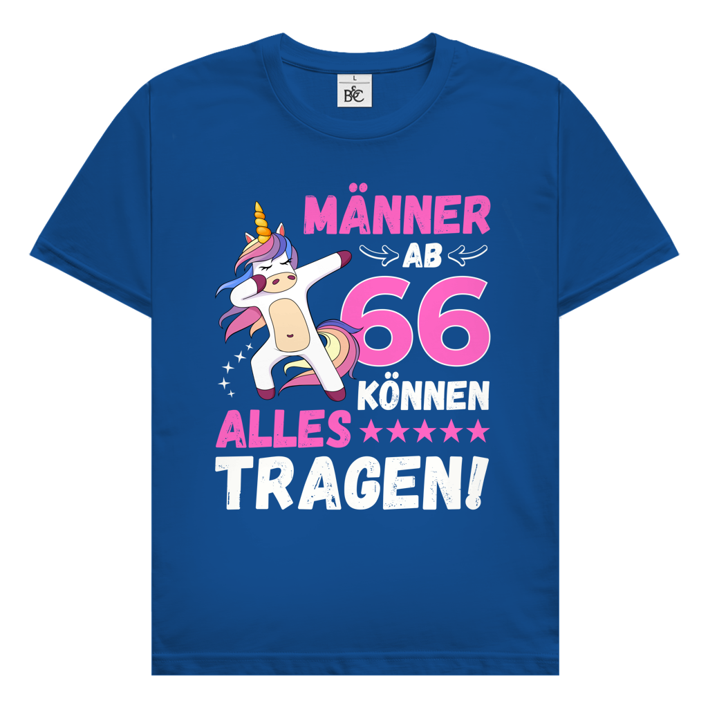 Herren T-Shirt "Männer ab 66 können alles tragen" Royalblau