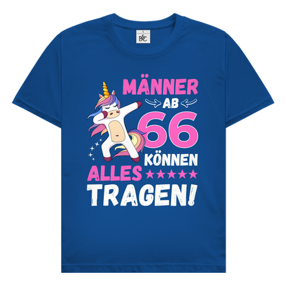 Herren T-Shirt "Männer ab 66 können alles tragen" Royalblau