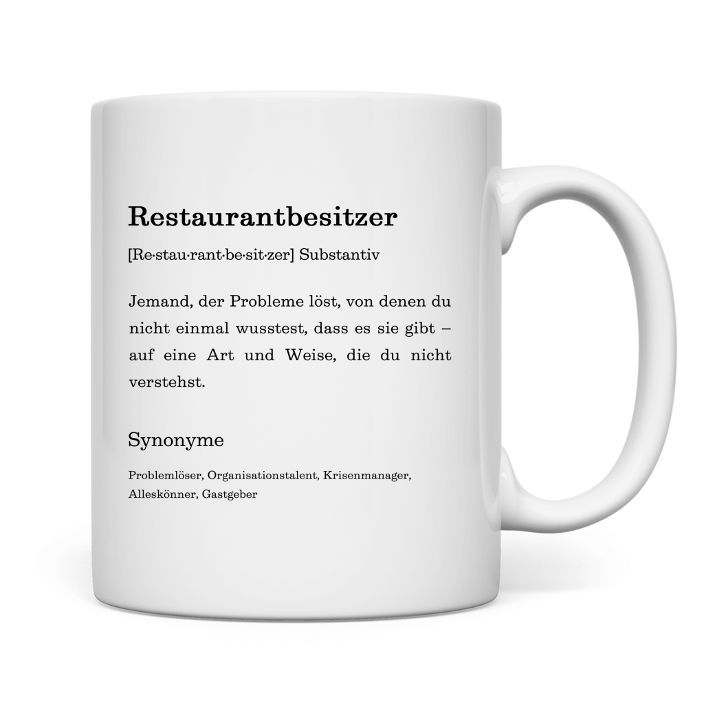 Tasse "Restaurantbesitzer" (Definition)