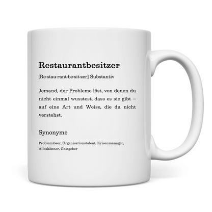 Tasse "Restaurantbesitzer" (Definition)