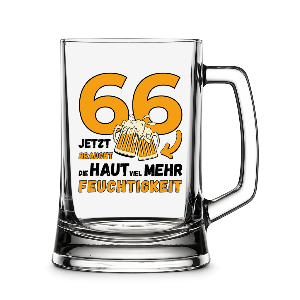 Bierkrug "66 - Jetzt braucht die Haut viel mehr Feuchtigkeit"