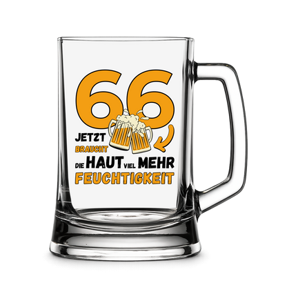 Bierkrug "66 - Jetzt braucht die Haut viel mehr Feuchtigkeit"