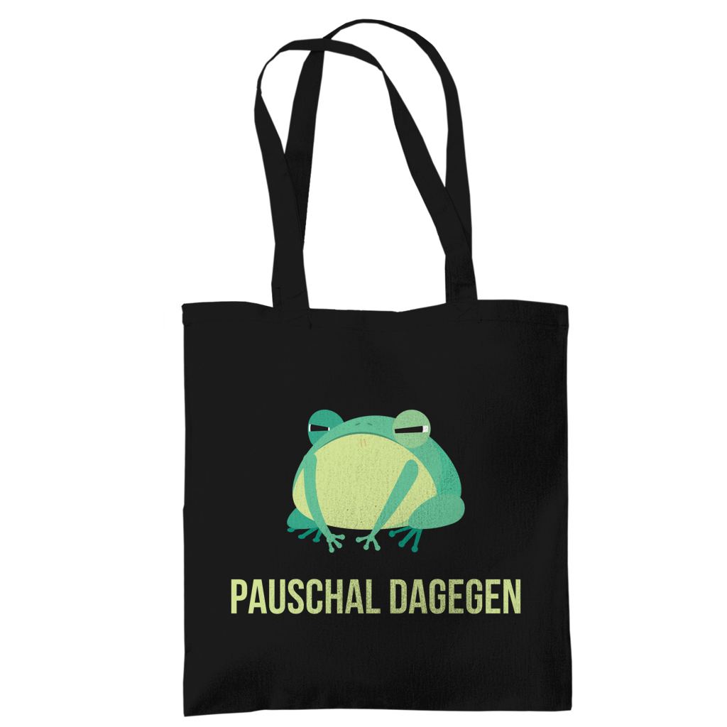 Tragetasche "Pauschal dagegen" (Frosch-Motiv)